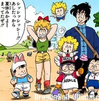 Akané et ses amis dans Dragon Ball