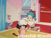 Bulma donne un bain à Son Gokū