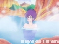Fanfan, un personnage des fillers, se baigne dans une source chaude