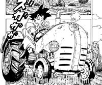 Gokū s'ennuie sur son tracteur